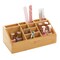 mDesign Bamboo Cosmetic Organizer Storage Center, 12 Sections - Natural